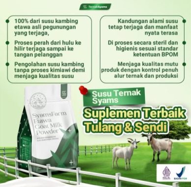 Susu Kambing Etawa Olahan Andalan Syams Farm Sajikan Produk Susu Penuh Manfaat