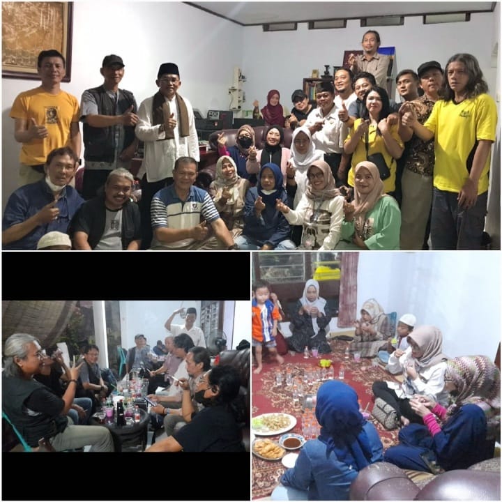 kemeriahan DPD SWI Kota Depok, dengan MT Qurrota A'yun, dan rekan-rekan dari organisasi wartawan. (08/04/2023).