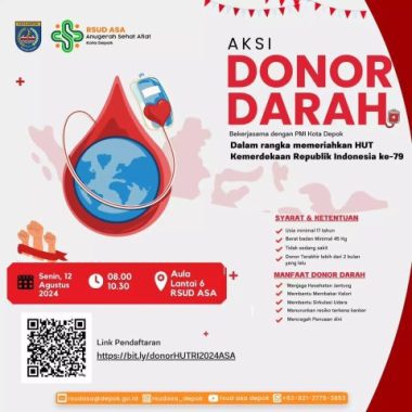 Flyer Donor Darah RSUD ASA KotaDepok.