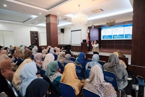 Pelatihan guru ABK jenjang PAUD yang diselenggarakan Disdik Kota Depok di Aula Teratai.