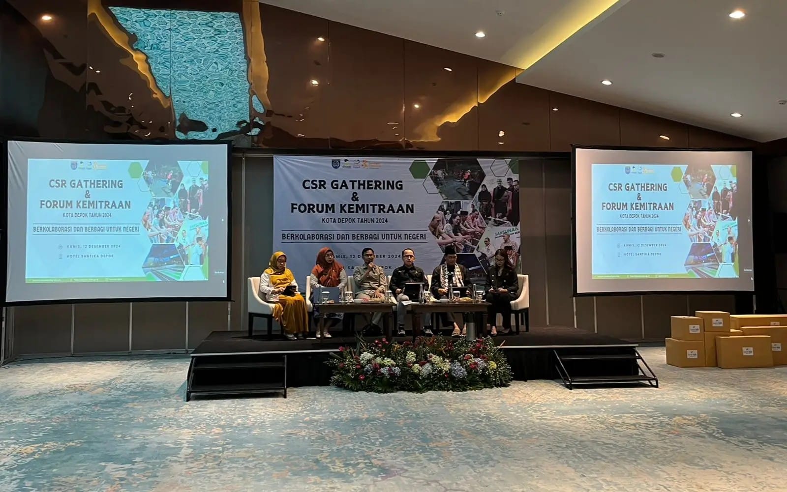 Ketua DPRD Kota Depok, Ade Supriyatna menjadi narasumber diacara Gathering CSR dan Forum Kemitraan di Hotel Santika.