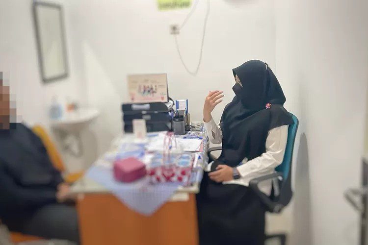 Salah satu pasien sedang konseling rehabilitasi di BNN Kota Depok