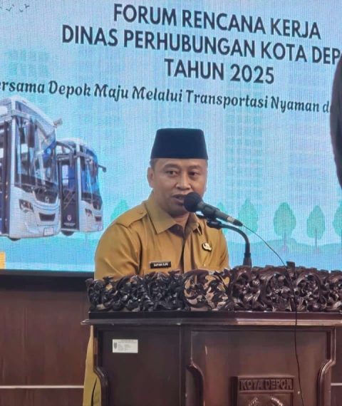 Wali Kota Depok, Supian Suri membuka Forum Renja Dishub Kota Depok.