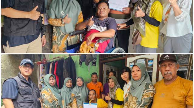 YGP Berikan Bantuan Dua Kursi Roda untuk Warga Pancoran Mas 