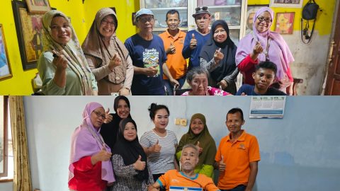 Dua Warga Pancoran Mas Dapat Bantuan Kursi Roda dari YGP 