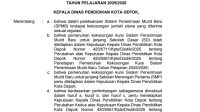 Kadisdik: Pengumuman Jumlah Kuota Ditayangkan di Dashboard Aplikasi SPMB