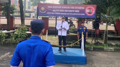 Sekda Depok Pimpin Apel Pencanangan Zona Integritas di Damkar
